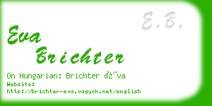 eva brichter business card